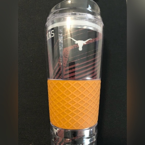 Texas A&M aggies Longhorn clear acrylic water bottle tumbler with silicone cozie - Picture 6 of 7